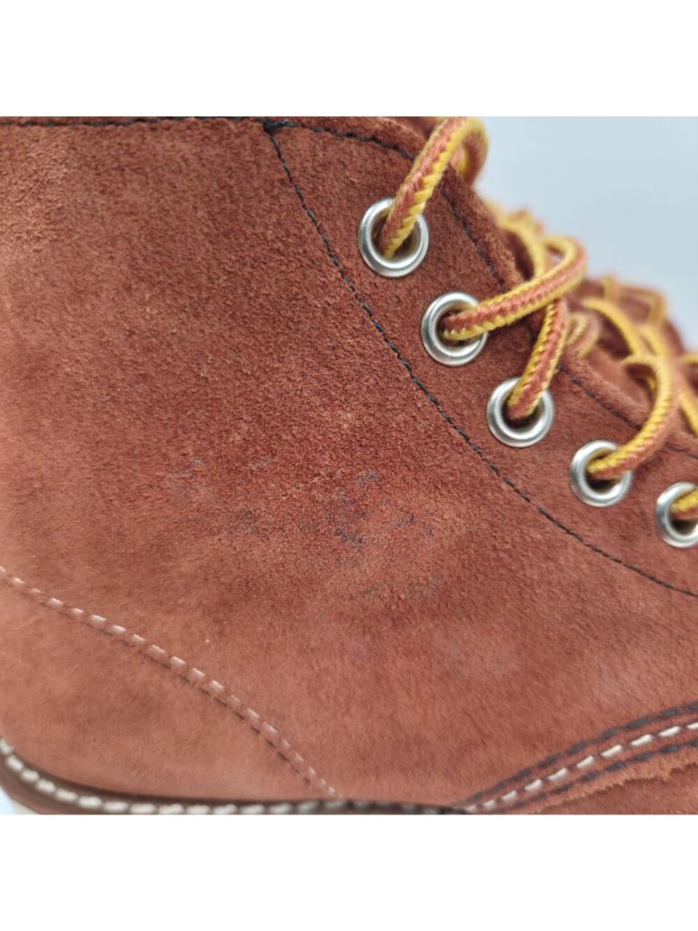 Red Wing 8813 Women's Brown Copper Suede Leather Boots US Size 4.5D Made In USA - Picture 7 of 12